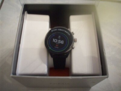 Fossil FTW6024 41mm Grau Aluminium Gehäuse mit Schwarz Silikon