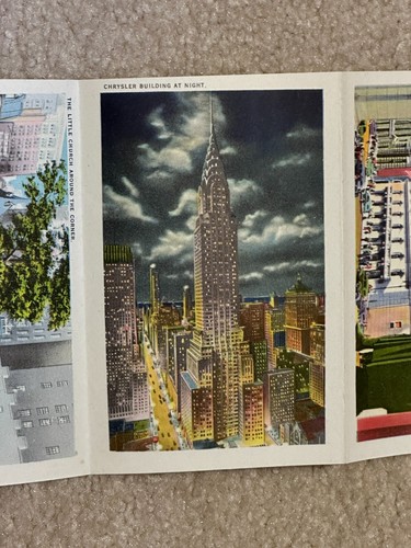 1938 NEW YORK GATEWAY OF AMERICA POSTCARDS fold-out album color litho linen - 第 6/19 張圖片