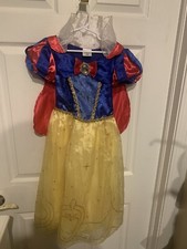 Disney Store Snow White Costume Gown Princess Child Size Small 5/6 Gem Cameo