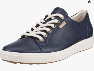 Women's ECCO Soft Sneaker Blue Leather 430003 11038 SIZE US 5-5.5 EU 36 UK 3.5-4