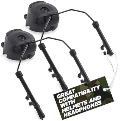 Peltor Comtac Peltor Arc Rail Adapter Shooting Ear Protection Peltor 2 Pcs