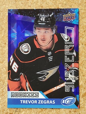 Trevor Zegras 2021-22 Upper Deck Ice Subzero Rookie Parallel Variation SP #V-56