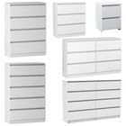 White Modern Bedside Table Cabinet Chest of Drawers 2 3 4 5 6 8 Drawer Bedroom