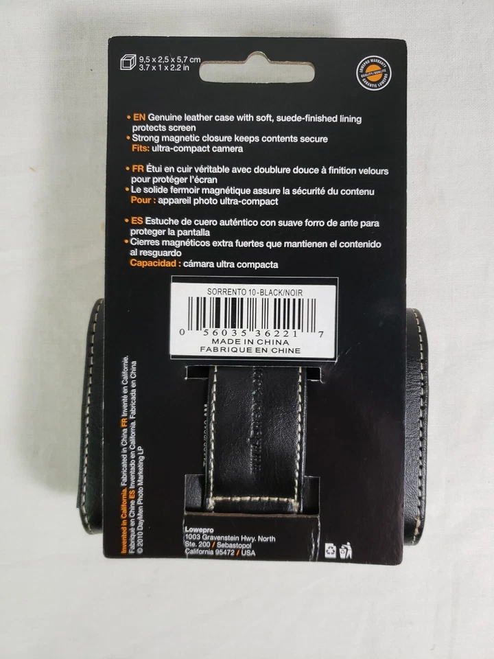 New Lowepro Sorrento 10 Genuine Leather Compact Digital Camera Case Black - Image 2 of 3