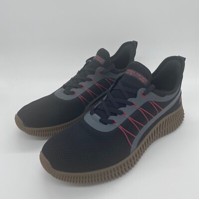 Skechers Men's Bobs Geo Memory Foam Walking Shoes 118171 Black Size 11