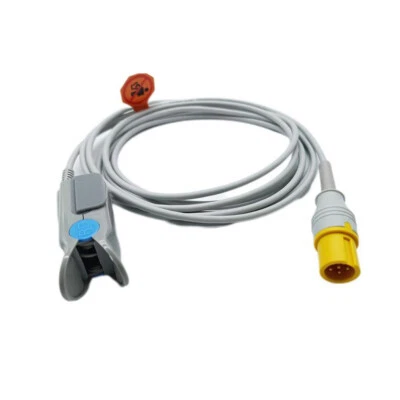REDY-MED 6pin Reusable Adult Finger Clip SpO2 Sensor Cable for Contec CMS 5100/8000/9000