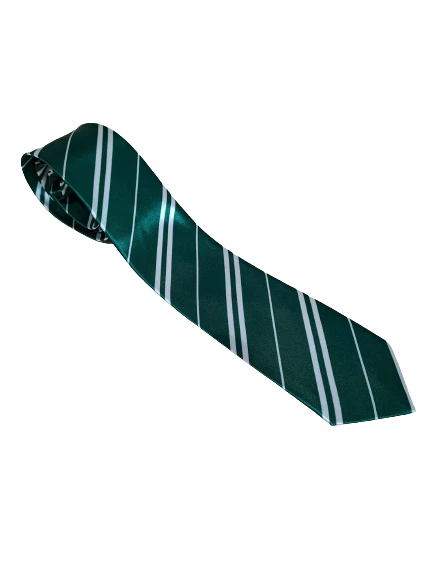 Slytherin Harry Potter Tie Hogwort Book Week Wizard Tie Fancy Dress Green White