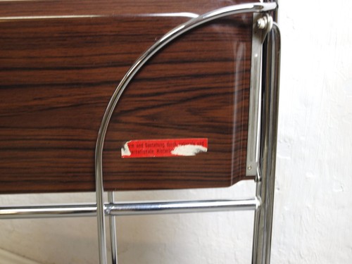 Bremshey Chrom Dinett Klapptisch Teewagen Rollwagen Palisander Optik 60er/70er - Bild 9 von 10