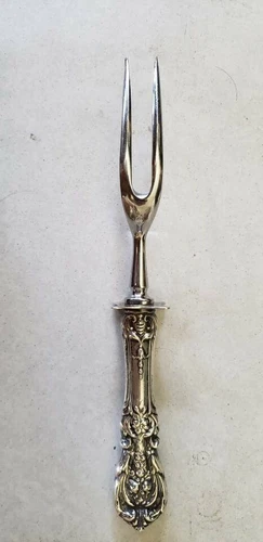 Reed & Barton Francis Sterling BBQ Server Fork Stainless Blade 8.75" Vintage