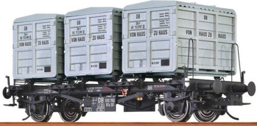 Brawa 37160 carrello portacontainer BTs 30, ferrovie dello Stato, Ep.III, scala 0 - Foto 1 di 5