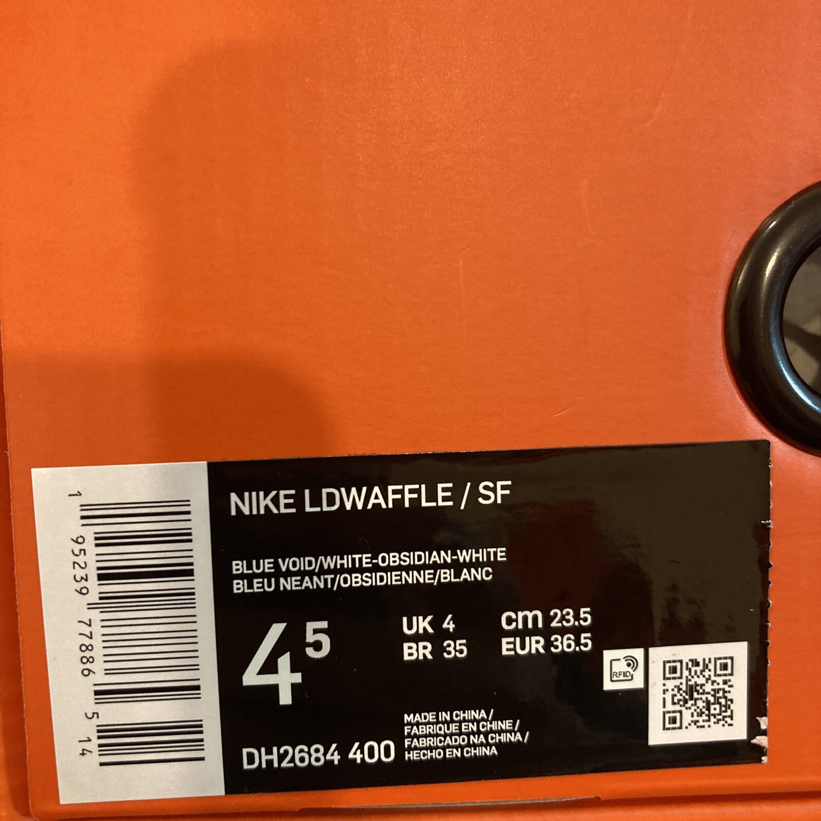 SACAI X NIKE Taglia 4 5 Nike LDV Waffle x design frammenti x sacai blu basso annerito