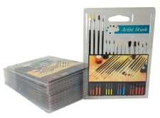 Set of 12: 15 Piece Artist Paint Brush Sets All Purpose Oil Watercolor Acrylic