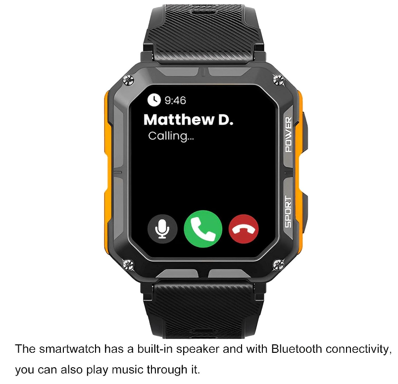Montre Connectée Gard Pro Ultra - Étanche Robuste Style Militaire - Bluetooth Et Appel - Neuf