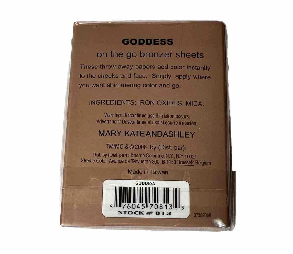 Hojas de maquillaje de papel bronceador Mary-Kate y Ashley (juego de 6) - Diosa - Selladas Foto 4 de 4