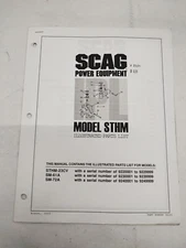 Scag Power Equipment Model STHM Illustrated Parts List 06101