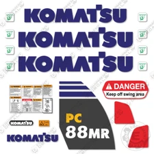 Fits Komatsu PC88MR-8 Decal Kit Midi Excavator - 7 YEAR OUTDOOR 3M VINYL!