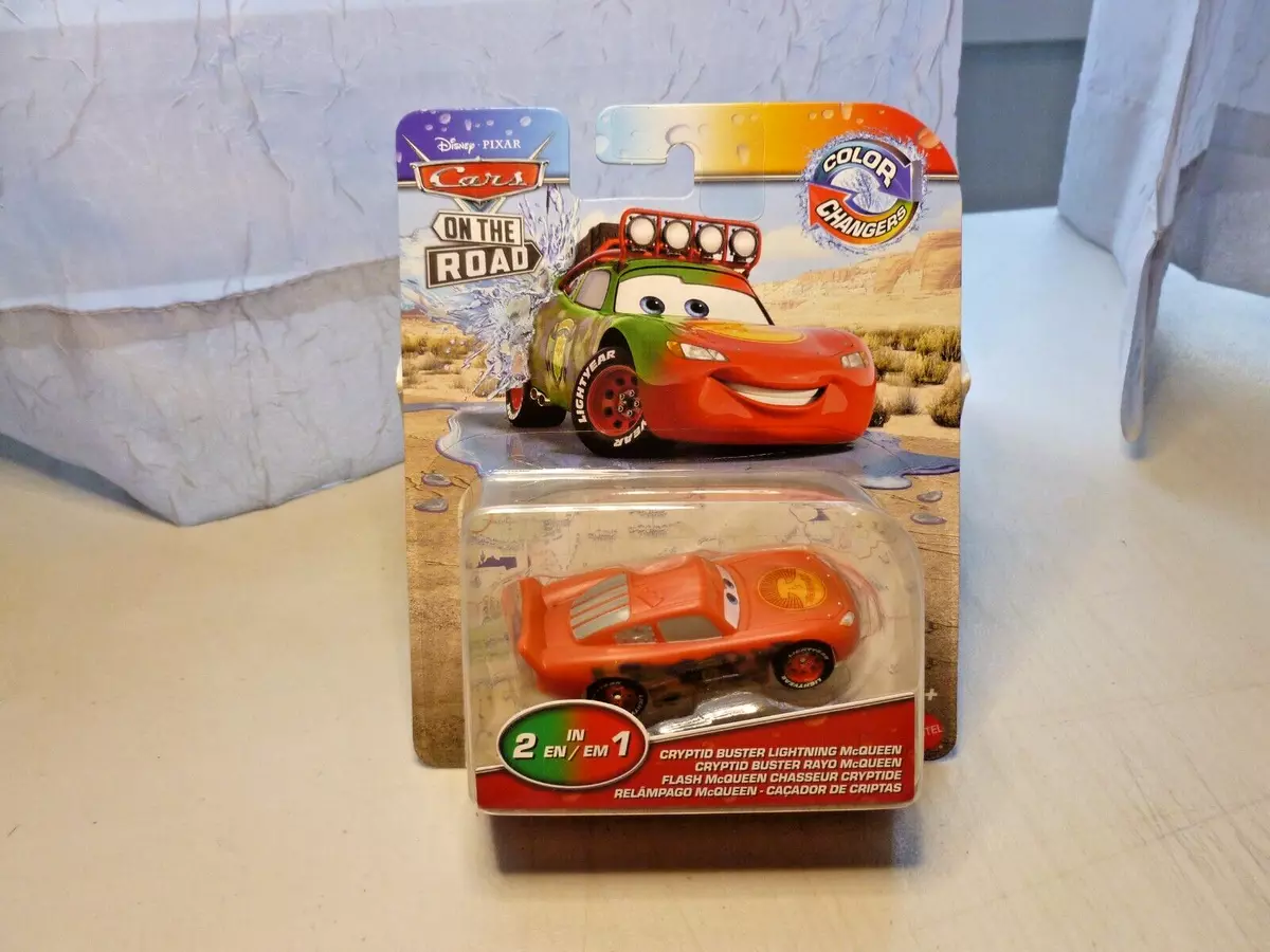 Disney and Pixar Cars Cryptid Buster Lightning McQueen Die-Cast Toy Car,  1:55 Scale Collectible