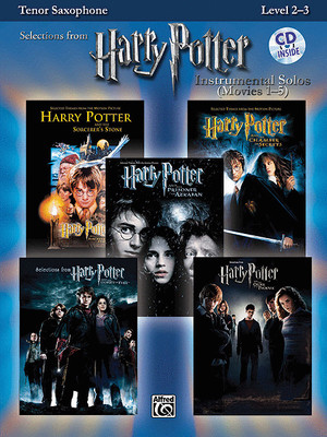 HARRY POTTER INSTRUMENTAL SOLOS (MOVIES 1-5) MUSIC BOOK/CD FOR ''TENOR SAX''-NEW!!