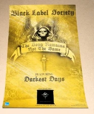 BLACK LABEL SOCIETY the song remains no the same '11 PROMO POSTER bls zakk wylde