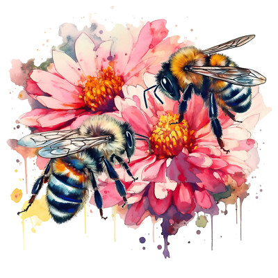 XXL 18x18 cm car decal sticker bees sticker