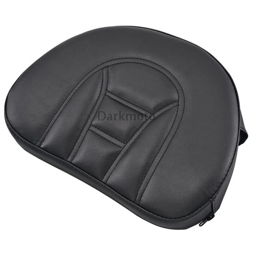Respaldo negro de cuero PU para conductor conductor con almohadilla de bolsillo para Harley Electra Glide - Imagen 11 de 12