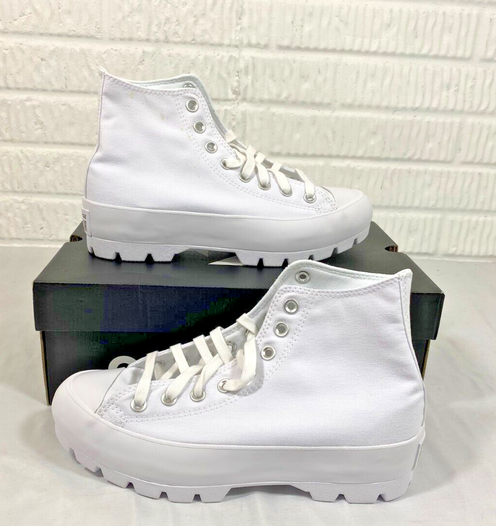 ゆり Converse Chuck Taylor All Star Lugged Hi Women's White Thick