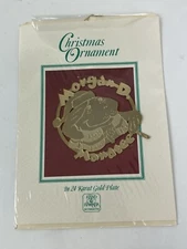 Hand and Hammer 24KT Gold Plate Tampa General Hospital Manatee 1992 Ornament