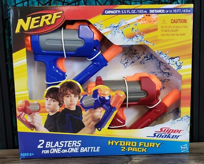 #ad NERF 2009 HYDRO FURY SUPER SOAKER 2 PACK #24788 NEW IN BOX $16.99