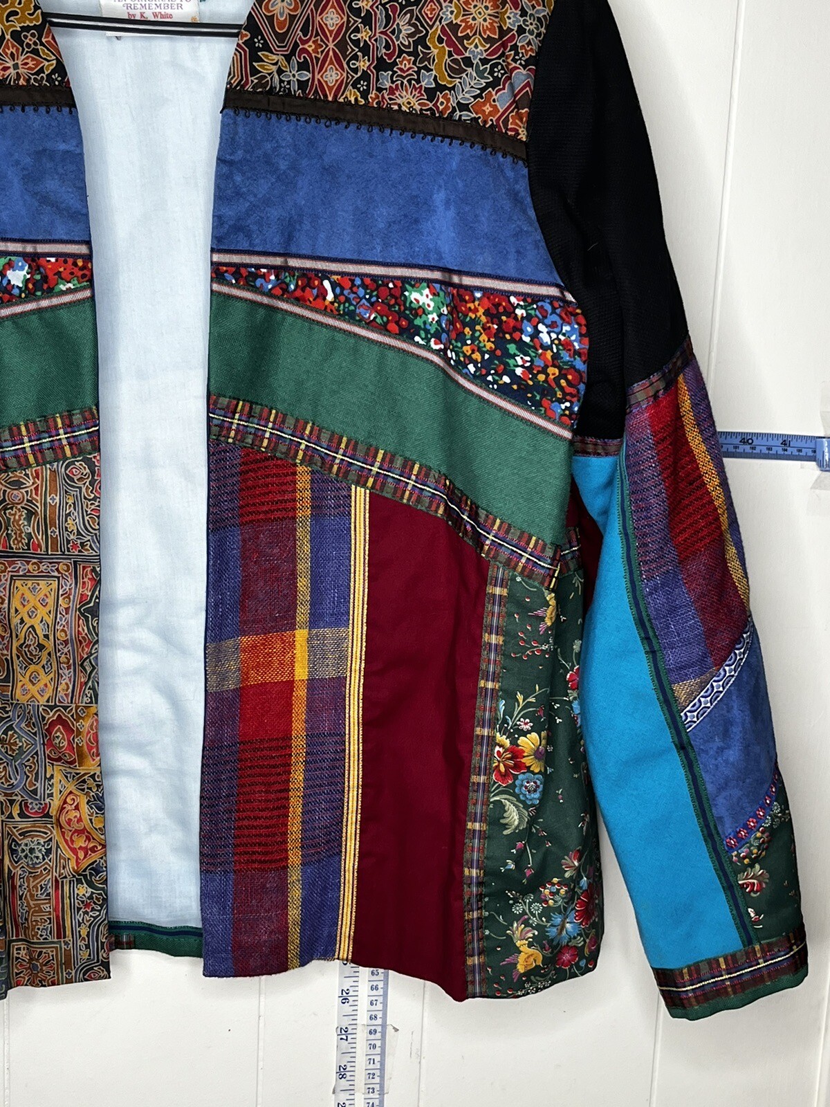 Quilt Embroidered Patchwork Hand Made Jacket Blaz… - image 4