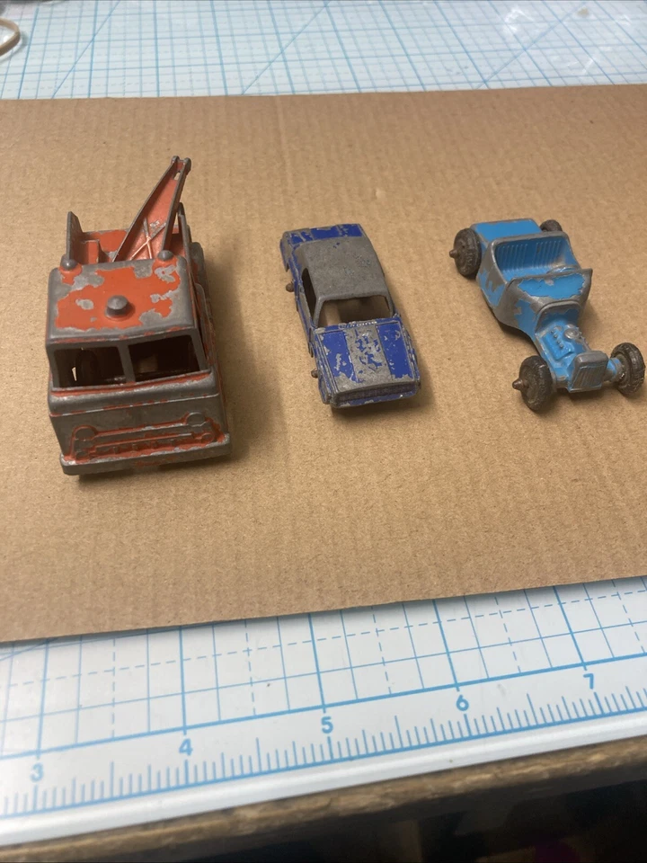 3 USED Vintage USA-Made Diecast Toy Cars- 2 Midgetoy/1 Tootsietoy. NICE LOT-LOOK - Image 2 of 4