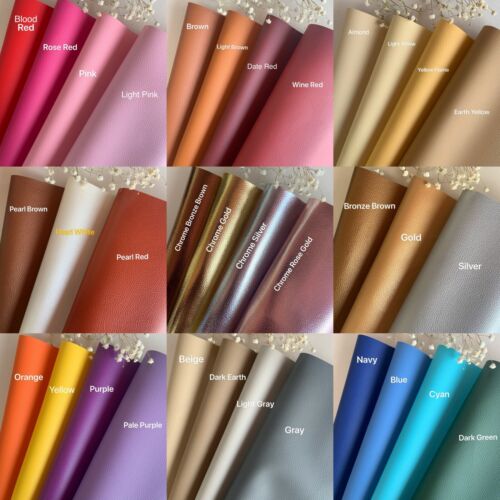 50+ Colors Vinyl Fabric Faux Leather Auto Upholstery 56"Wide Continuous By Yard - Afbeelding 1 van 85