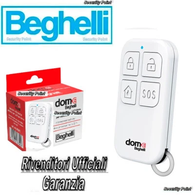 BEGHELLI DOME TELECOMANDO ALLARME ANTIFURTO DOM-E DOME FUNZIONE SOS PILA LITIO