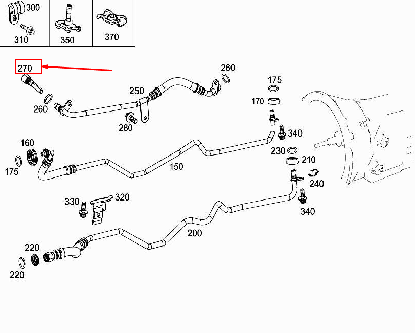 MERCEDES-BENZ GLC X253 Luftbegrenzer für Rücklaufleitung rechts A2212790000