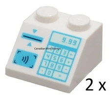 New Lego 2x Slope 45 2 x 2 with Medium Azure Cash Register 3039pb139 3039 73882