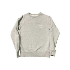 Everlane Womens Size XXXS Gray Sweatshirt 100 Human Graphic Print