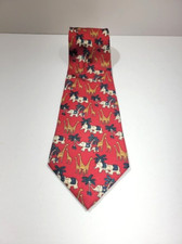 J T Beckett 100% Silk Tie Mens Elephant Giraffe Safari Made in USA