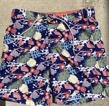 Men s Nautica Multicolor Board Shorts M Vibrant Mesh Ocean Surf Swim Pockets