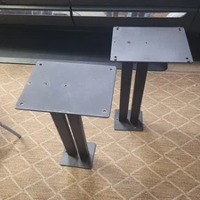 Lovan Heavy Duty Steel 23" Tall Speaker Stands PAIR~~~USED~~~Matte Black--