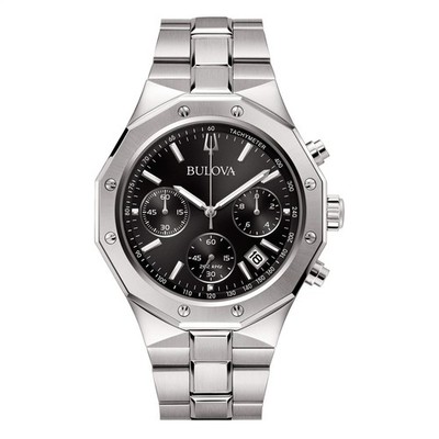 Armbanduhr Bulova Herr Octagon Chronograph in Stahl 96B410