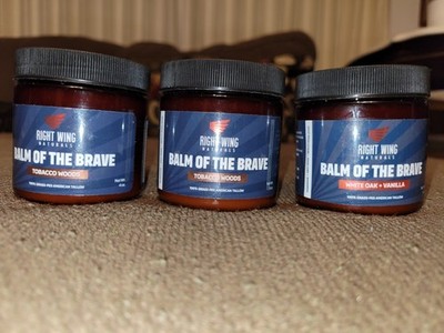 Right Wing Naturals Balm of the Brave Moisturizer Tobacco Woods Vanilla 4 oz