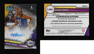 2023-24 Bowman U Chrome Chrome Prospect Auto Angel Reese #BCPA-AR Auto