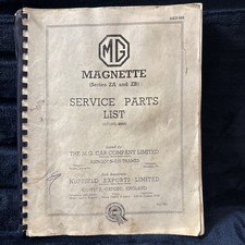 Mg Magnette Series Za Zb Service Parts List Akd688