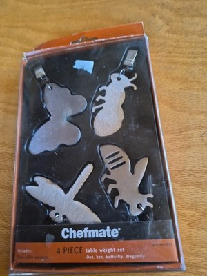 Vintage Chefmate 4 Piece Table Weight Set Ant, Bee, Butterfly, Dragonfly