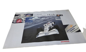 Vintage Honda F1 BAR Lucky Strike Promo Poster 36x24 Excellent Condition
