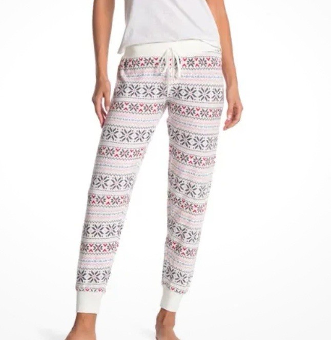 PJ Salvage Women’s Allover Print Jogger Lounge Pajama Pants Size L