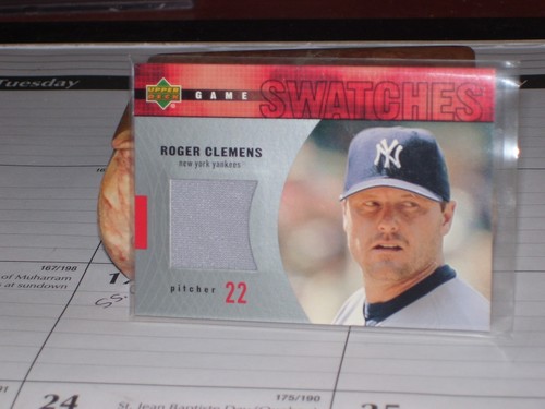 2002 Upper Deck Roger Clemens Game Swatches Jersey #RJ-RC Used MEM