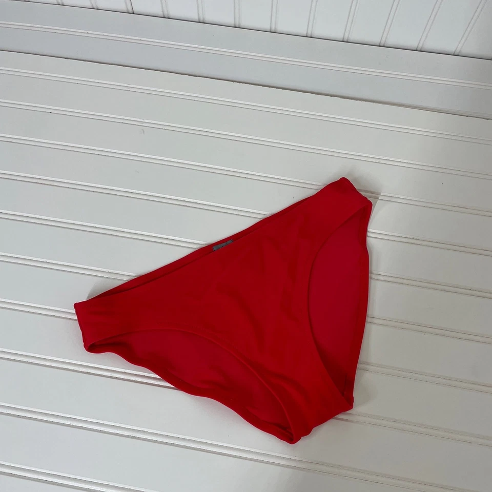 Parte inferior de bikini Aerie roja y parte inferior de bikini completa trenzada negra y dorada S Foto 3 de 4