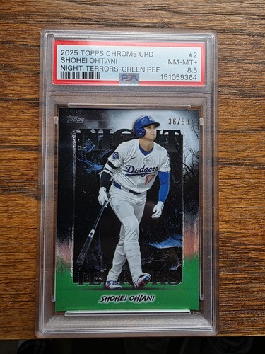 2025 Topps Chrome Update Series - Night Terrors Shohei Ohtani #NT-2 Green /99