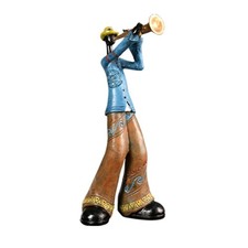3X(Jazz-Band-Spieler-Figuren, Vintage-Musiker-Figur, Kunstharz-Statuen, Des7331