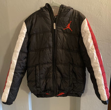 Jordan Winter Coat Size Youth Medium Red Black and White